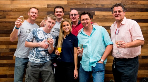 The iConnect Catering Team: Naomi Henn, Jay Whiting, Evan Nunn, Brendan Glynn, David Daws, Mike Weaver, John Kelly, Peck Kong 