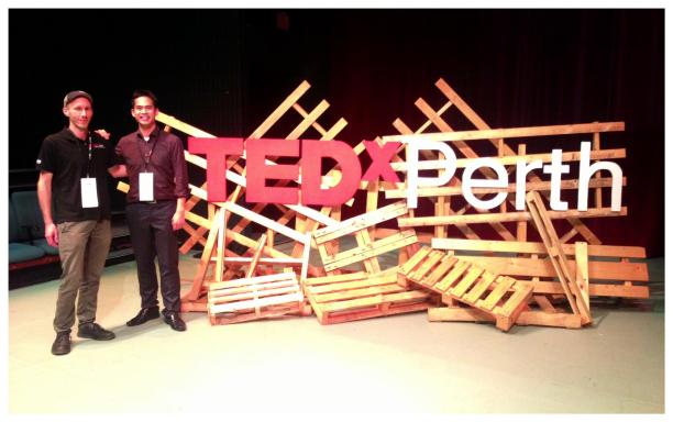 Joel Miller (Left) and Linh Le, organisers of TEDxPerth